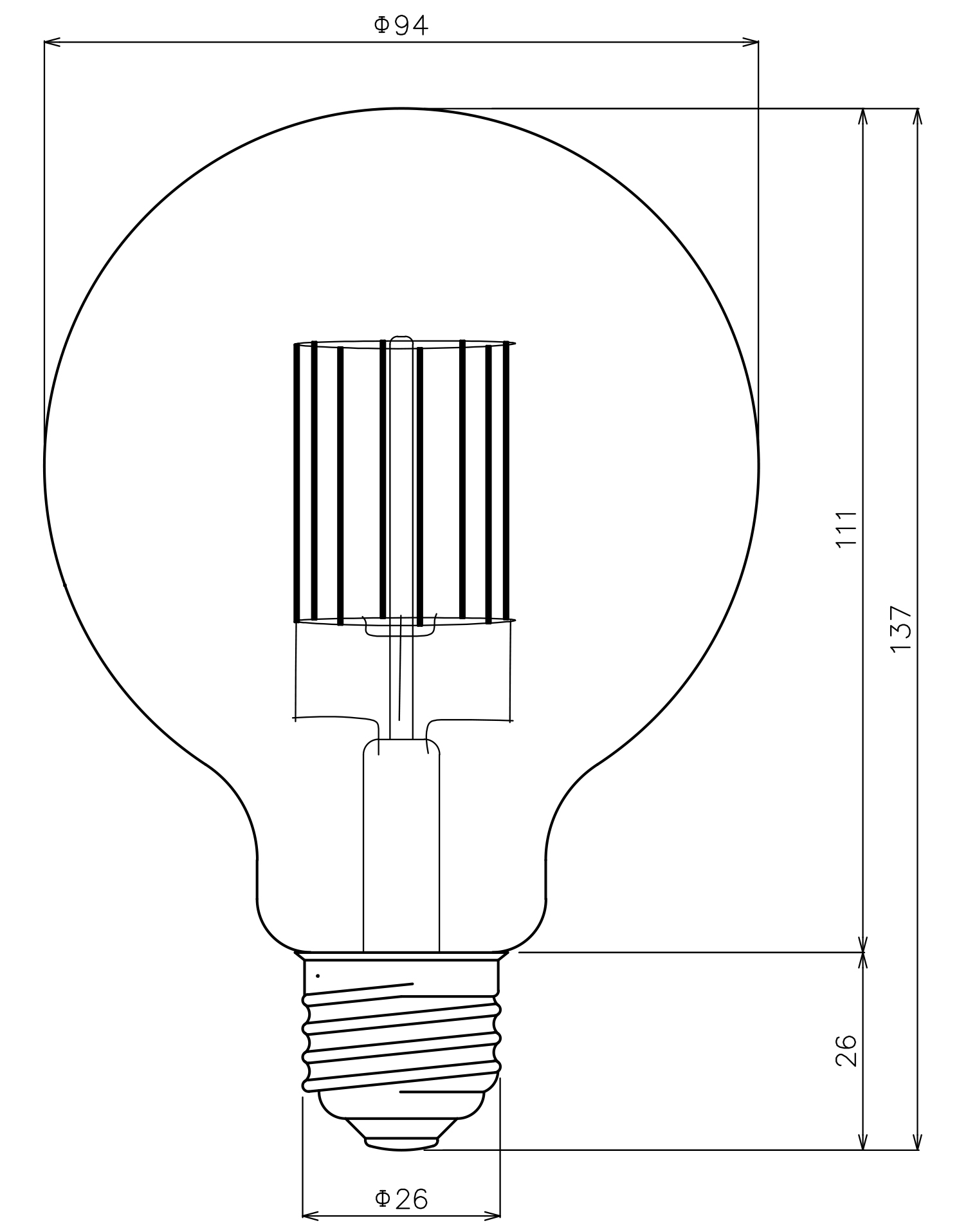 LEDヴィンテージ グローブ