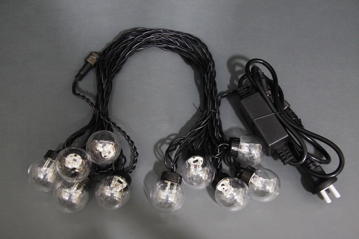 LED丸形電球ストリング 50Φ<br />
